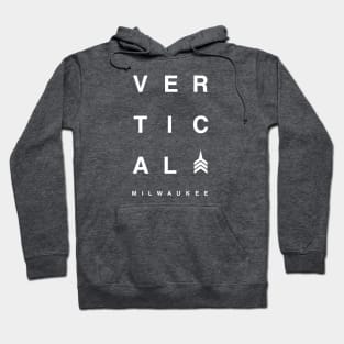 Vertical Stacked - White Hoodie